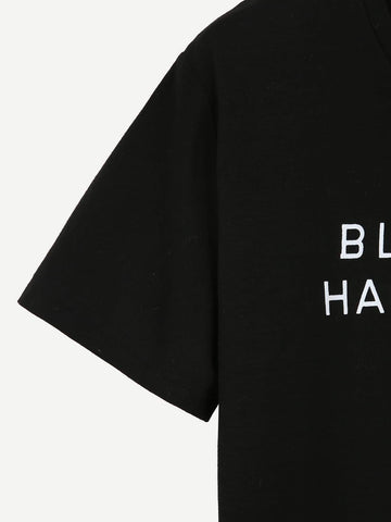 Slogan Print T-shirt