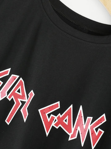 Slogan Print Tee