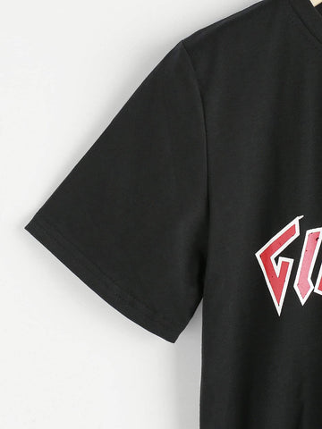Slogan Print Tee