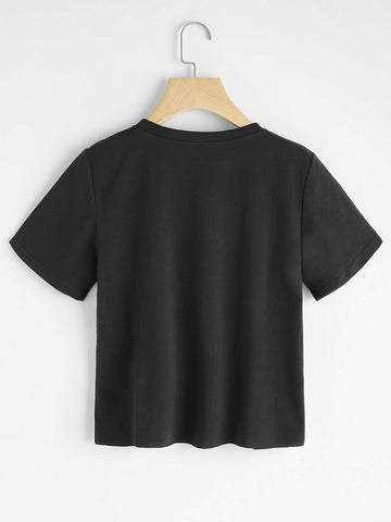 Slogan Print Tee