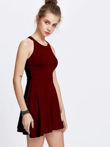 Halter Neck Skater Dress
