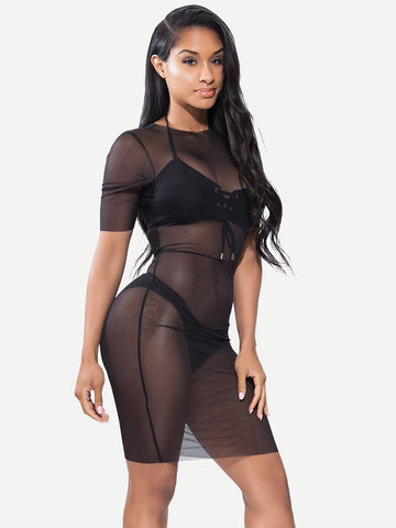 See Through Mesh Dress