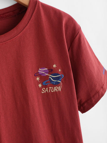 Graphic Embroidered Graphic Tee