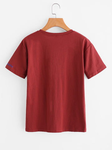 Graphic Embroidered Graphic Tee