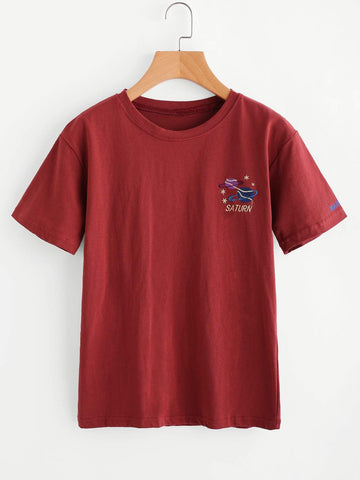 Graphic Embroidered Graphic Tee