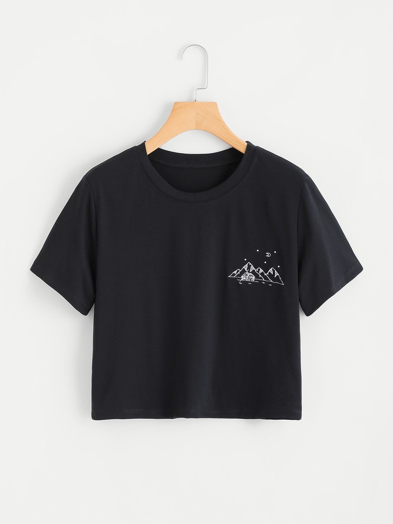 Graphic Print Crop Tee