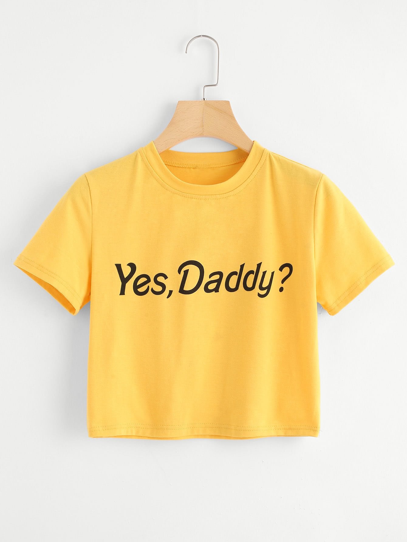 Letter Graphic Crop Tee