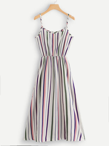 Striped Print Cami Dress