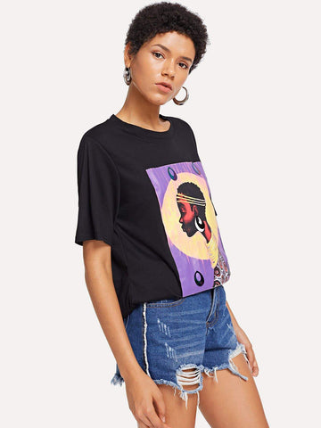 Figure Print Tee