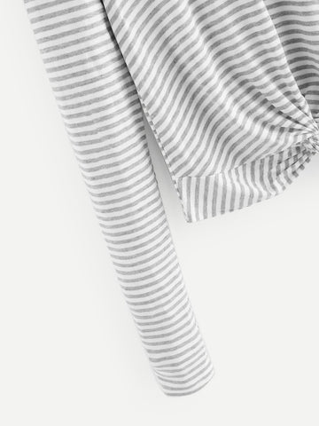 Twist Hem Striped Tee