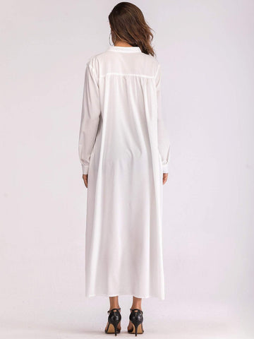 Button Through Maxi Shirt Dress