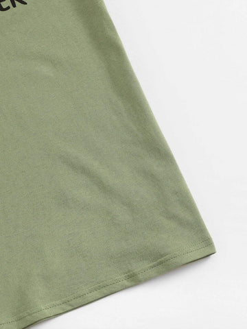 Cartoon & Letter Graphic Tee