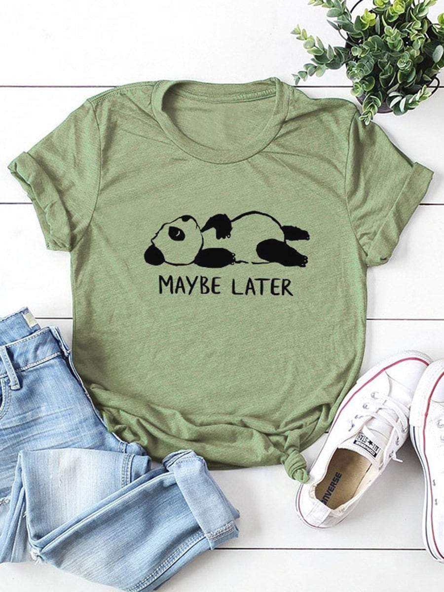 Cartoon & Letter Graphic Tee