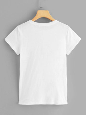 Letter And Dinosaur Print Tee