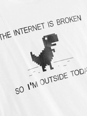Letter And Dinosaur Print Tee