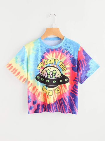Alien Print Water Colour Tee