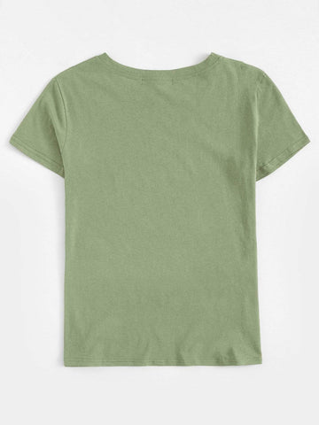 Letter And Geo Print Tee
