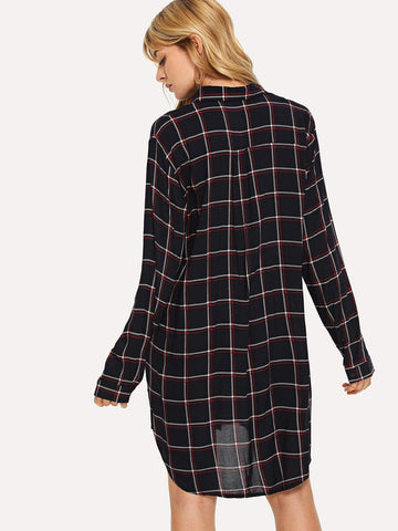 Plaid Shirt Dress