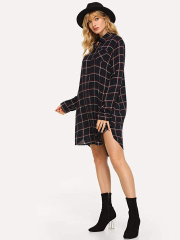 Plaid Shirt Dress