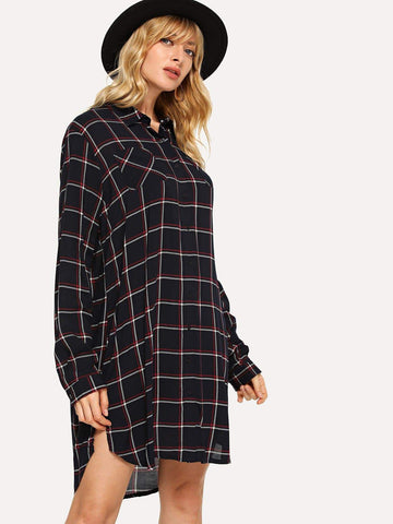 Plaid Shirt Dress