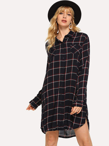 Plaid Shirt Dress