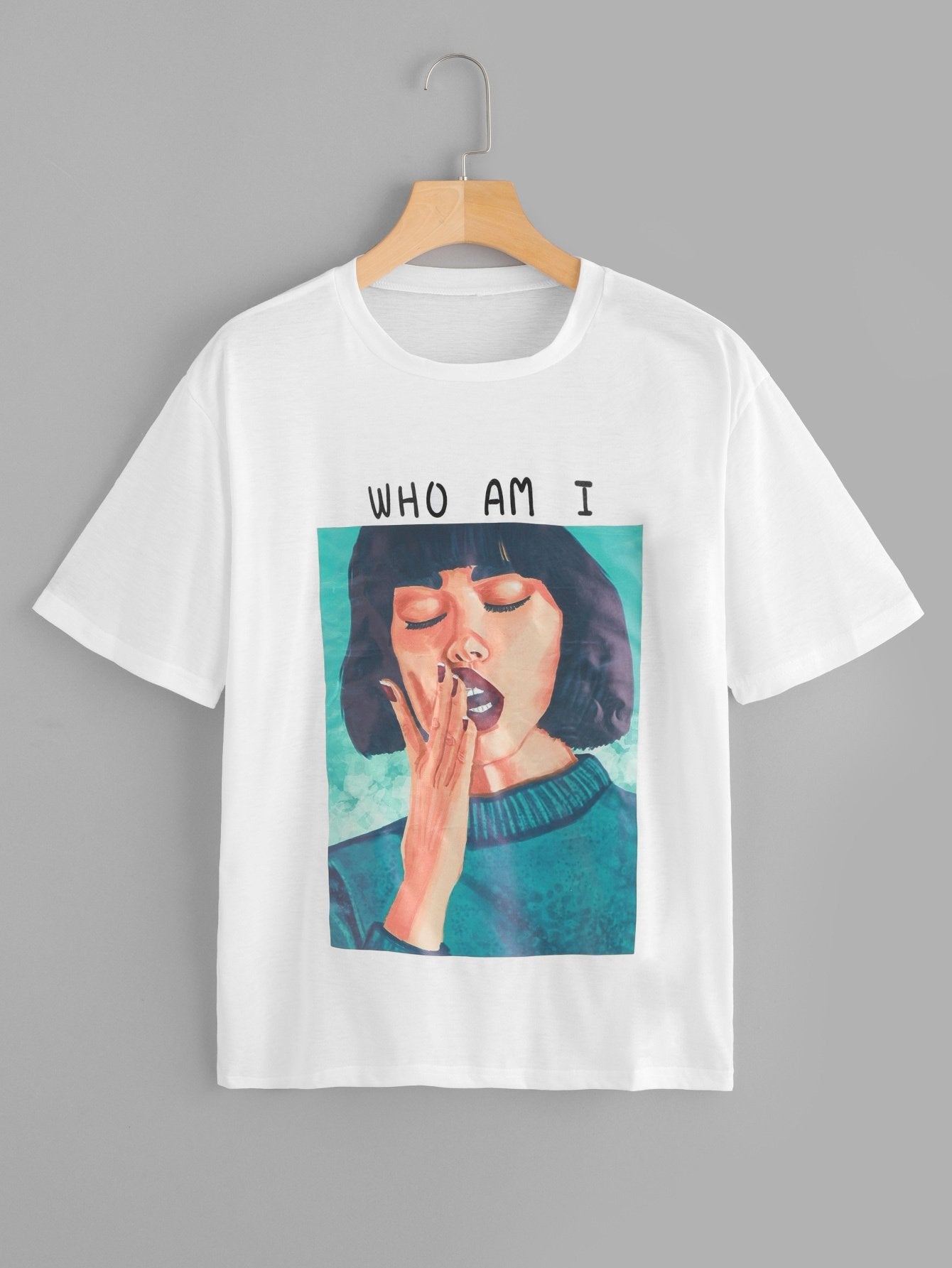 Figure And Letter Graphic Tee