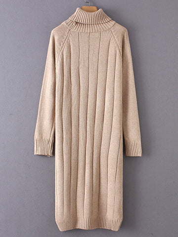 Cable Knit Raglan Sleeve Jumper Dress