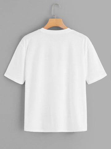 Figure And Letter Graphic Tee
