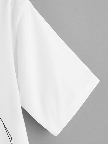 Abstract Figure Print Tee