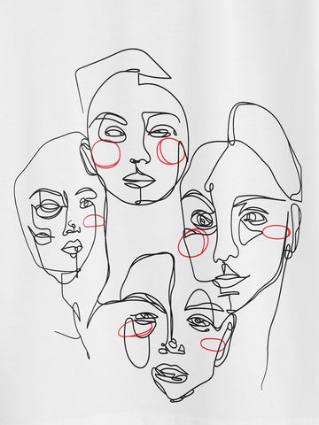 Abstract Figure Print Tee
