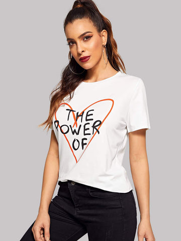 Letter Print Tee
