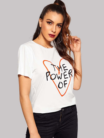 Letter Print Tee