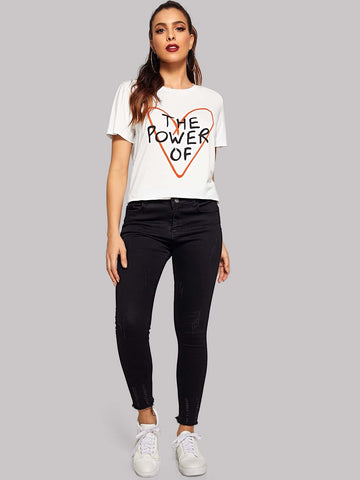 Letter Print Tee