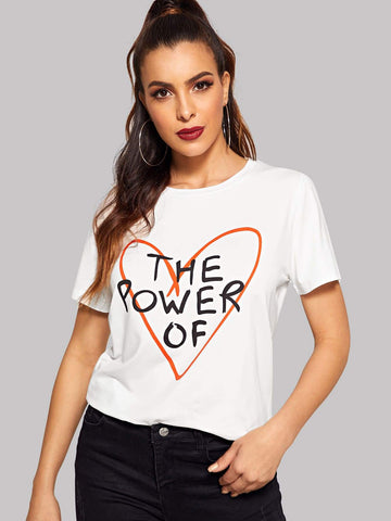 Letter Print Tee