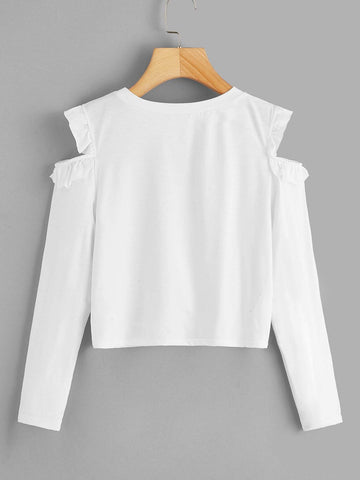 Twist Front Ruffle Tee