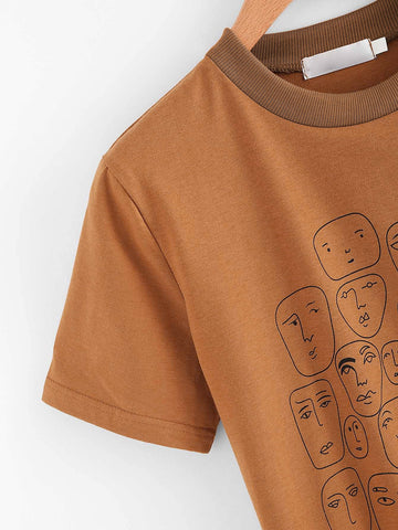Cartoon Portrait Graphic Tee