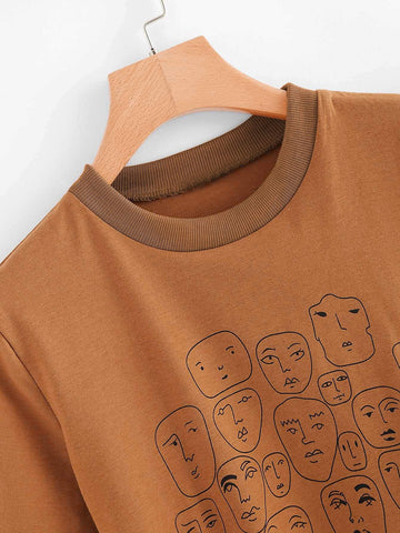 Cartoon Portrait Graphic Tee