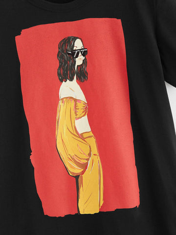 Figure Print Tee