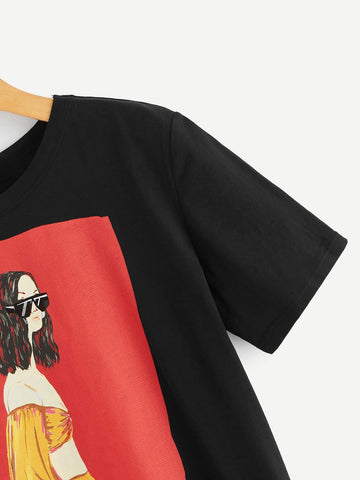 Figure Print Tee