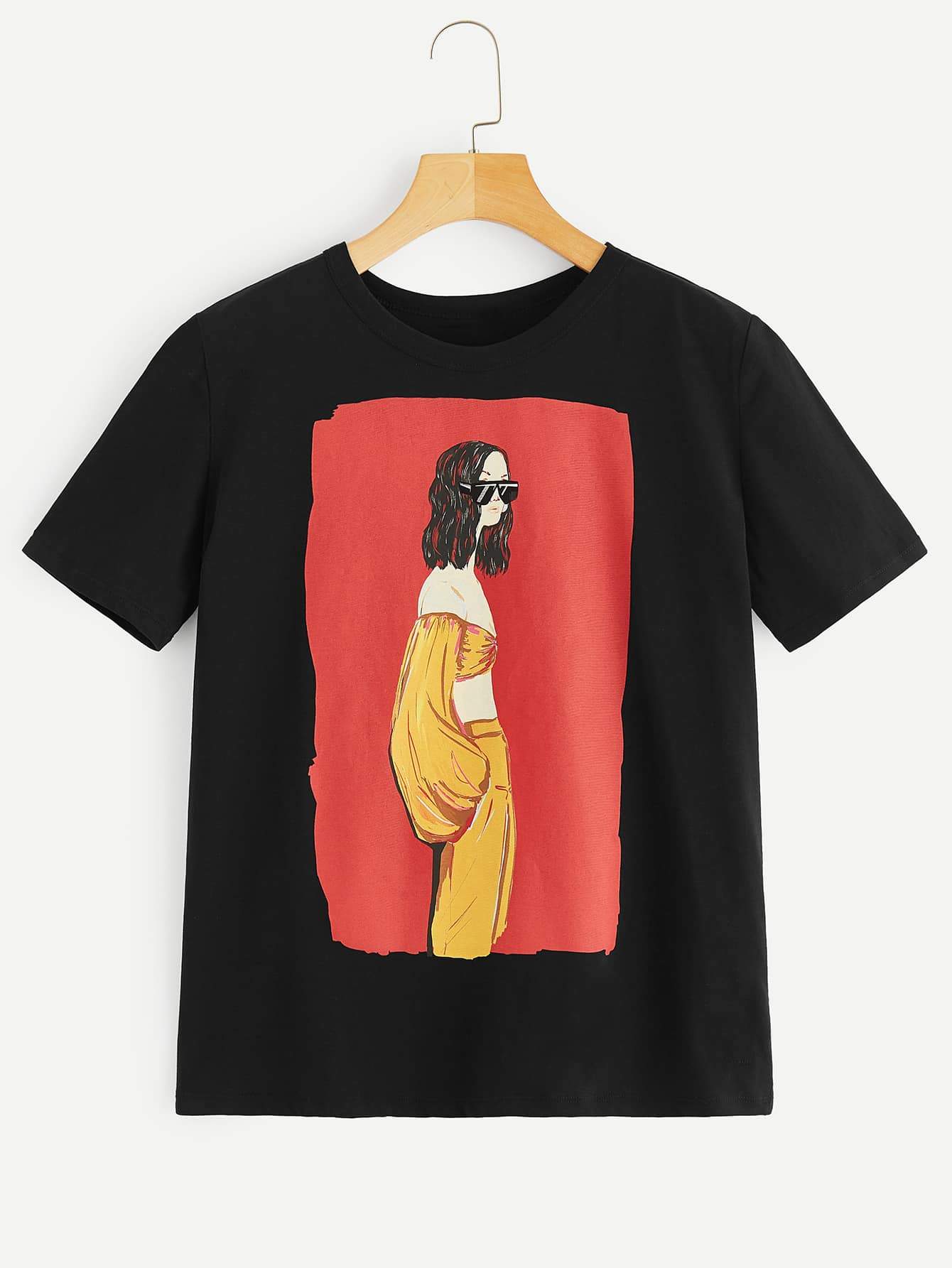 Figure Print Tee