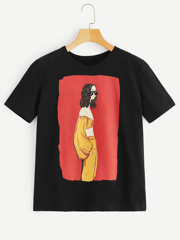 Figure Print Tee