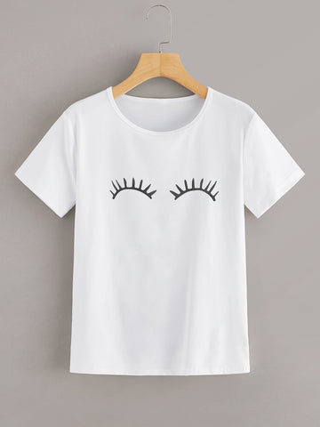 Eyelash Print Tee