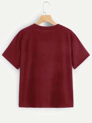 Leopard And Letter Print Tee