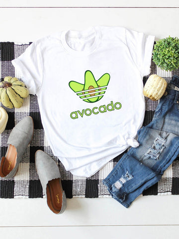 Letter & Cartoon Print Tee