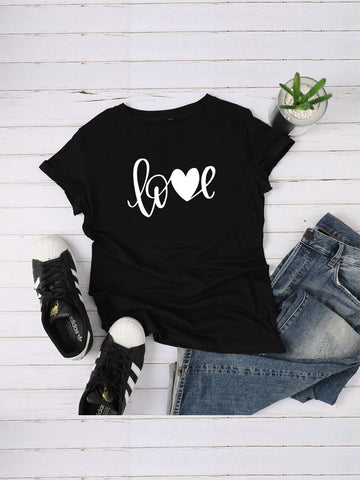 Letter Print Tee