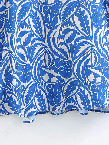 Leaf All Over Printed Dress