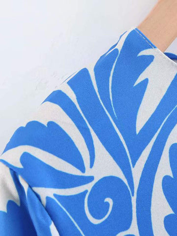 Leaf All Over Printed Dress