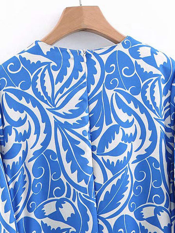 Leaf All Over Printed Dress
