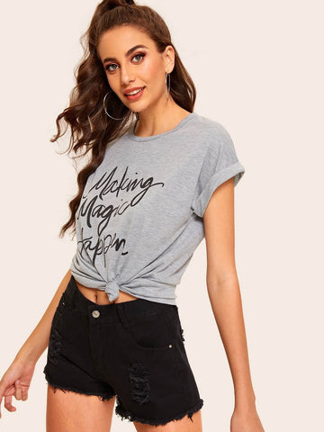 Letter Print Tee