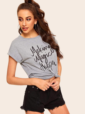 Letter Print Tee